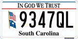 South Carolina, In God We Trust (1234AB/123 4AB)