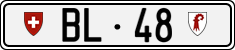 License plate of Switzerland, Cars