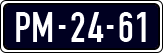 License plate of the Netherlands, Imported oldtimers (cars)