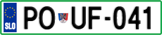 License plate of Slovenia, Cars