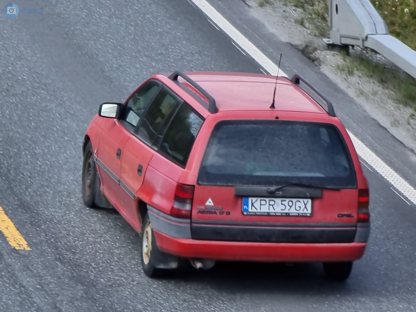 KPR 59GX, Opel Astra 1st gen Caravan Wagon (F; T92), 1991–1998 (–2002 for Eastern Europe)