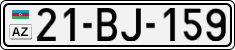 License plate of Azerbaijan, Cars