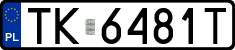 License plates of Poland, Regular car plates