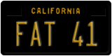 California, Vanity Plates