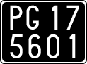 License plate of Italy, Cars (1927 year series)