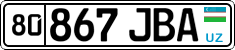 License plate of Uzbekistan, Organizations