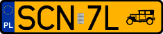 License plates of Poland, Oldtimers