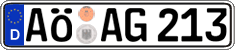 German license plate, Regular plates
