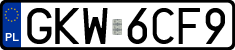 License plates of Poland, Regular car plates
