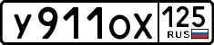 License plate Russia, Cars