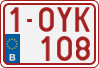 License plate of Belgium, Regular plates (2010)
