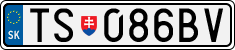 License plate of Slovakia, Cars