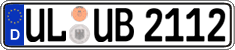 German license plate, Regular plates