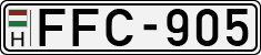 license plates of Hungary, Cars (1990)