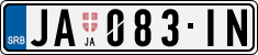 License plate of Serbia, Cars