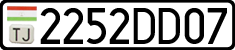 License plate of Tajikistan, Private owners (2009)