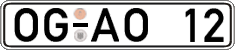 German license plate, Regular plates