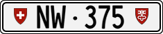 License plate of Switzerland, Cars