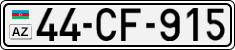 License plate of Azerbaijan, Cars