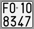 License plate of Italy, Motorcycles (1927 year series)