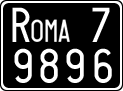 License plate of Italy, Cars (1927 year series)