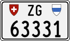 License plate of Switzerland, Cars