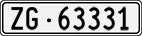License plate of Switzerland, Cars