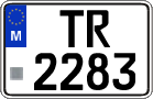 License plate of Malta, Trailers (TR 123(4))