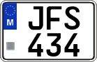 License plate of Malta, Regular plates (ABC 123)