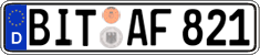 German license plate, Regular plates