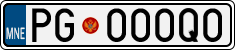 License plate of Montenegro, Vanity Plates