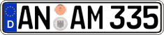 German license plate, Regular plates