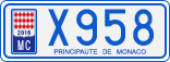 License plate of Monaco, Cars