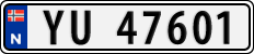 License plate of Norway, Cars