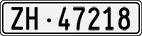 License plate of Switzerland, Cars
