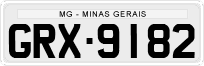 License plate of Brazil, Private owners (1990)