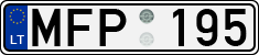 License plate of Lithuania, Cars