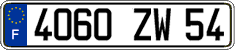 French license plate, FNI