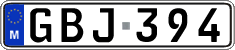 License plate of Malta, Regular plates (ABC 123)
