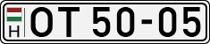 license plates of Hungary, Oldtimers (1990)