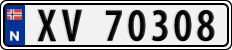 License plate of Norway, Cars