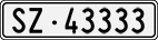 License plate of Switzerland, Cars
