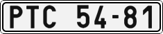 License plate of the Czech Republic, Cars (1960)