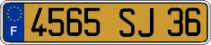 French license plate, FNI