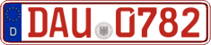German license plate, Red license plates