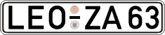 German license plate, Regular plates