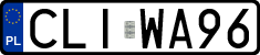 License plates of Poland, Regular car plates