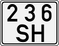 License plate of Kyrgyzstan, Organizations (1994)