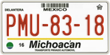 Michoacán, Cars (AAA-00-00)