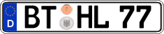 German license plate, Regular plates
